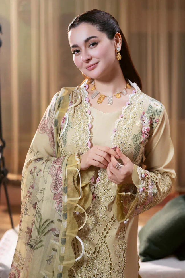 Embroidered Luxury Lawn Chikan Kari Unstitched 3Pc |2513