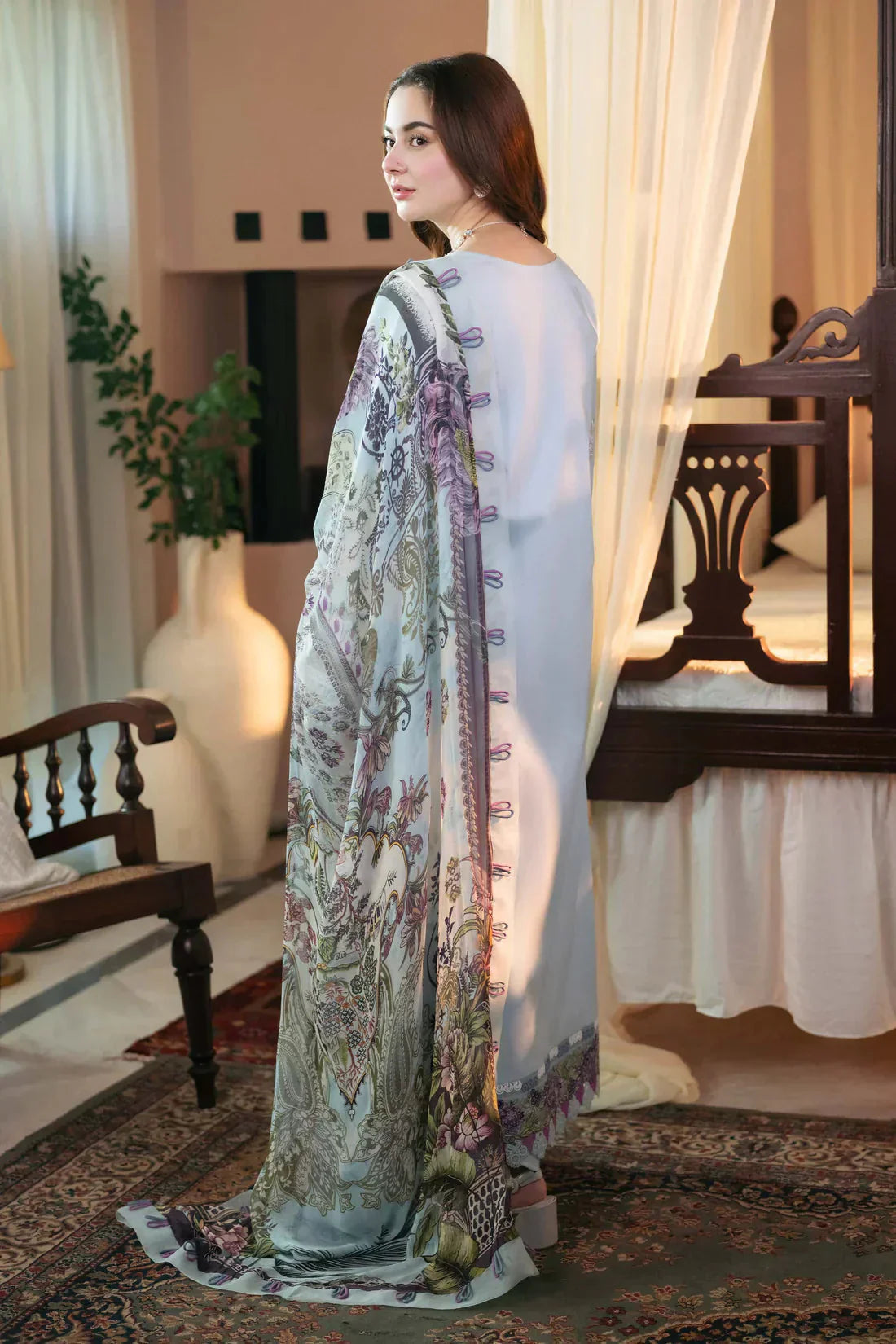 Embroidered Luxury Lawn Chikan Kari Unstitched 3Pc | 2503