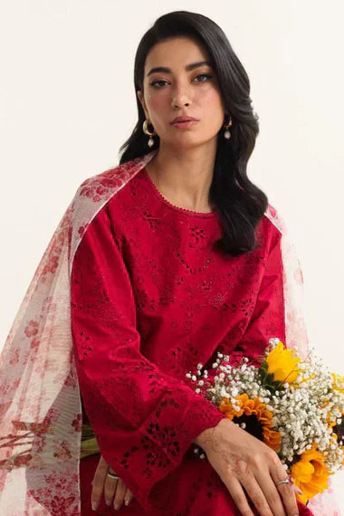 Embroidered Luxury Lawn Chikan Kari Unstitched 3Pc | 1067