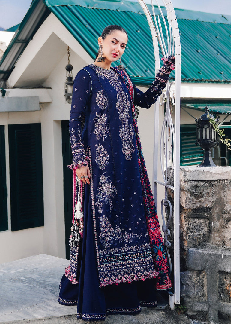 Embroidered Luxury Lawn Unstitched 3Pc | 1051