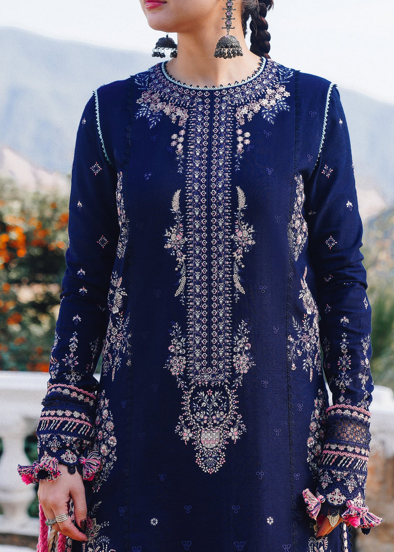 Embroidered Luxury Lawn Unstitched 3Pc | 1051