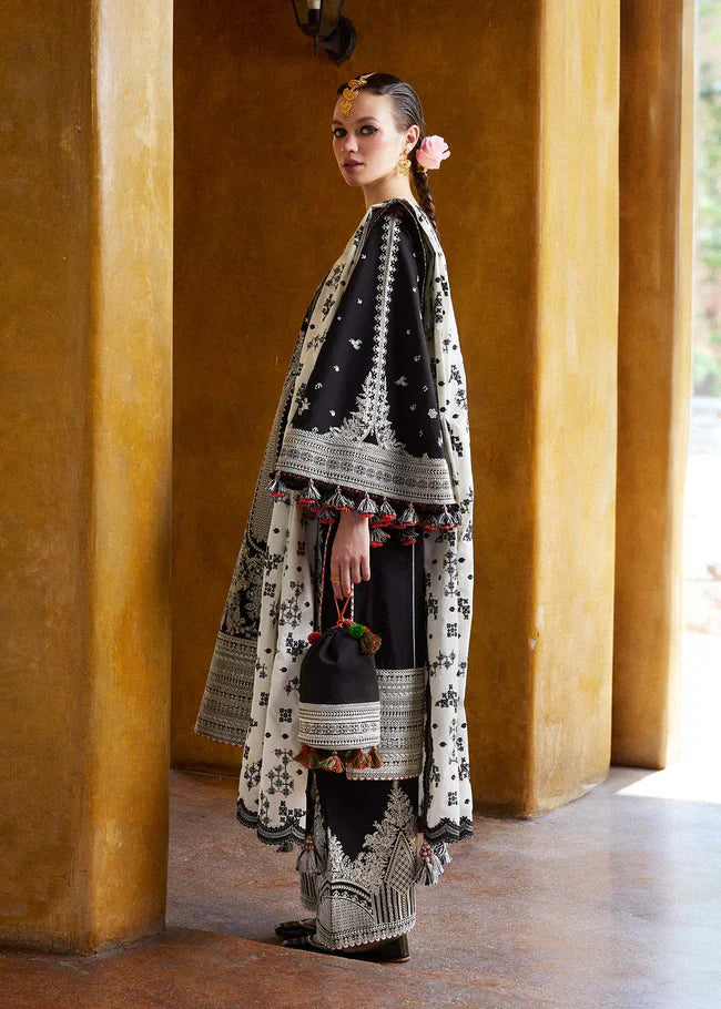 3PC LAWN EMBROIDERED SHIRT WITH EMBROIDERED DUPATTA AND TROUSER\\ 2500