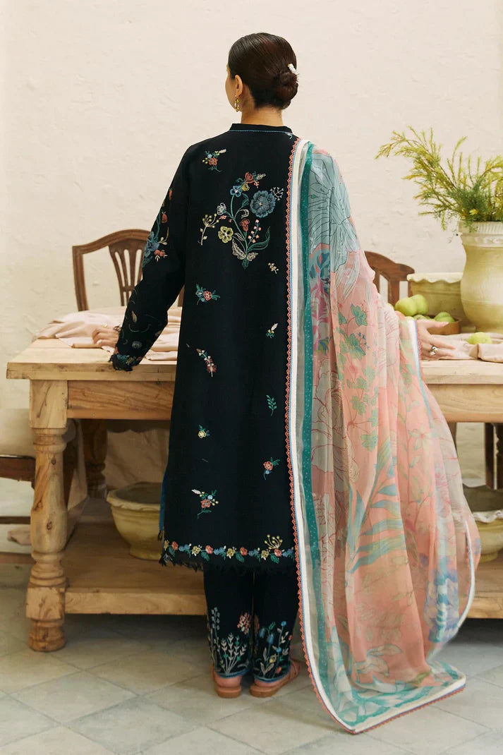 Embroidered Luxury Lawn Unstitched 3Pc | 1017