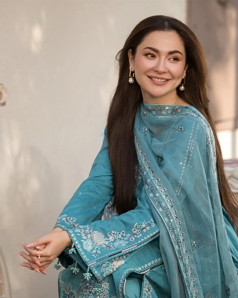 Embroidered Luxury Lawn Unstitched 3Pc | 2508