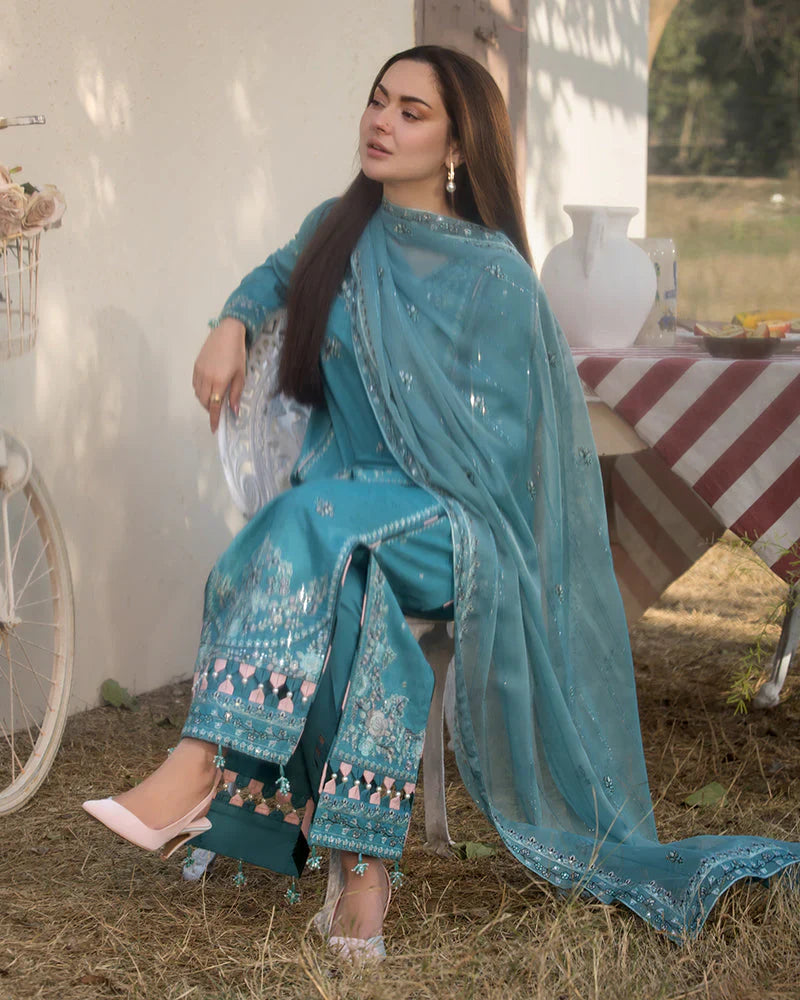 Embroidered Luxury Lawn Unstitched 3Pc | 2508