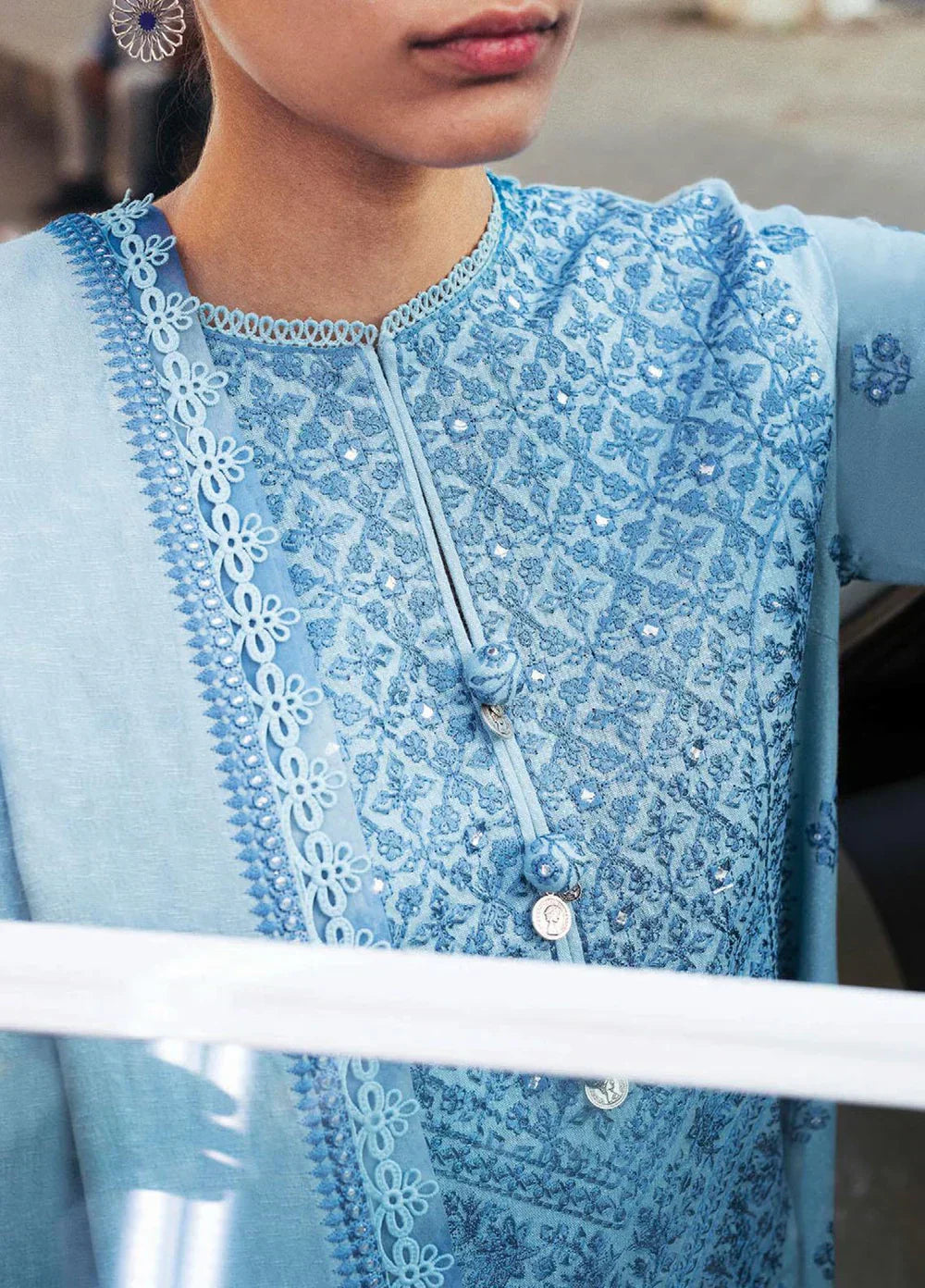 PREMIUM LAWN 3PC EMBROIDERED DRESS EMBROIDERED DUPATTA | 1020